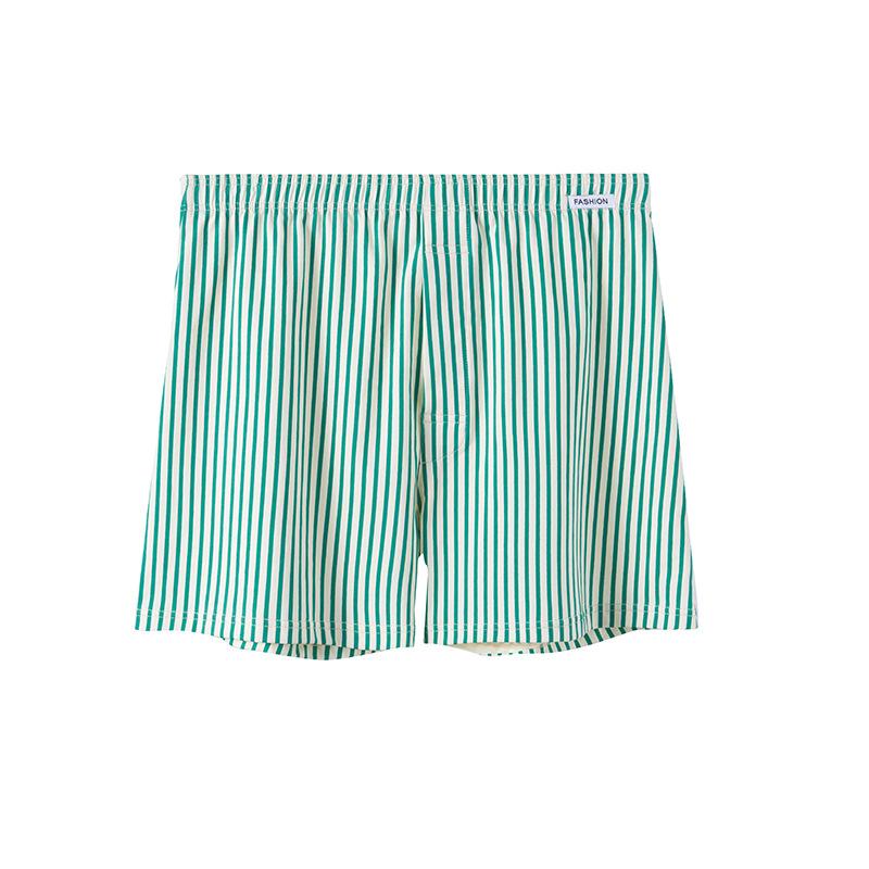 Men s Spring and Summer Trend Striped Pure Cotton Household Four Corner Underwear XL