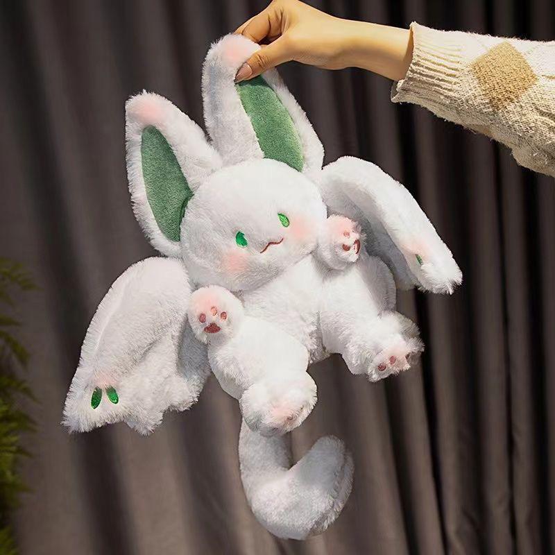 Bat Rabbit Plush - Cute Flying Rabbit Transforms Into Big White Doll Little Fu Zhu