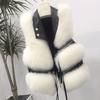 Autumn and Winter Fur Coat Women's Vest Short Clothing Patchwork Slim Versatile