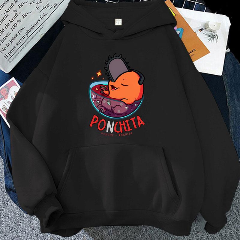

New Anime Pochita Hoodies Women Men Teens Casual Personality Pullover Fashion Long Sleeve Sweatshirt 3XL