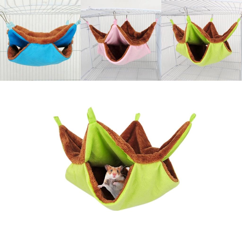 Weiche Plüschhängematte für Kleintiere Doppellagiges Design für ultimativen Komfort