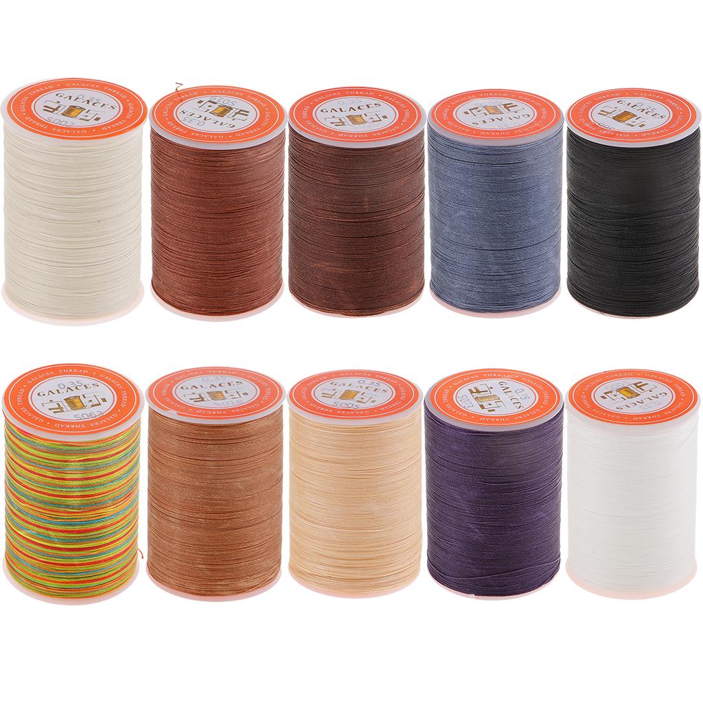 Hand Stitching Waxed Thread Polyester Cord for Leather Craft DIY Shoe Bag Carpet Repair and Beading