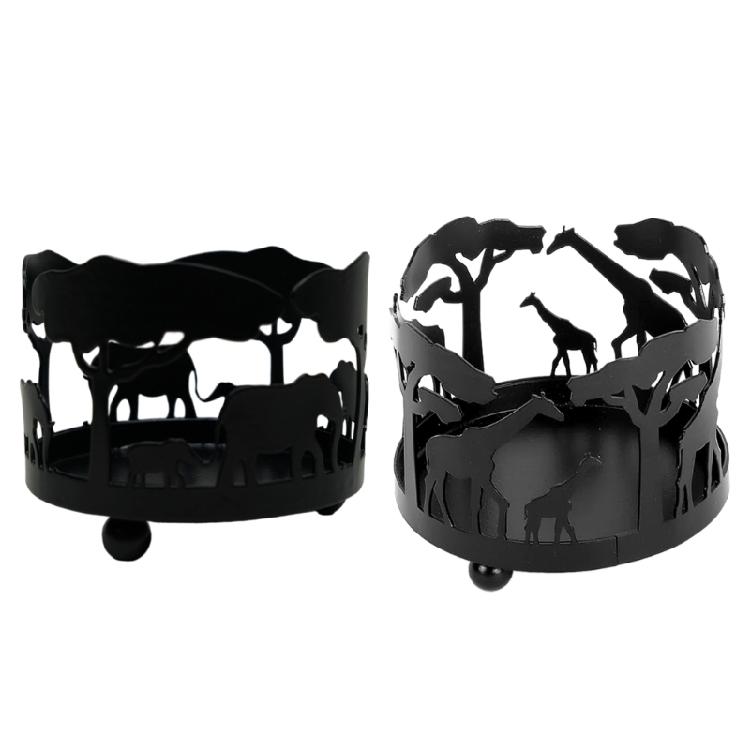 Unique Metal Candle Holder, Creative Forest Theme Ornaments for Living Room