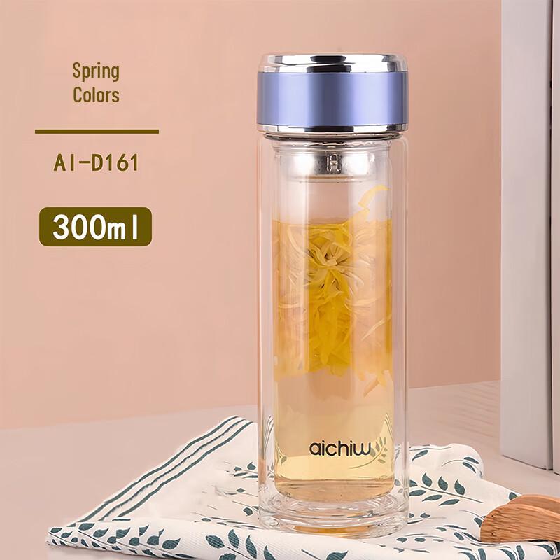 Aichiw Double-Wall Glass Tea Infuser Bottle
