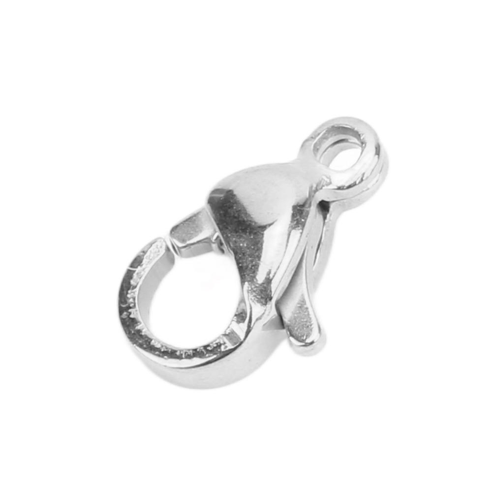 25pcs Silver Lobster Claw Clasps Stainless Steel Jewelry Making Clasps Jewellery Making