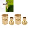 2PCS Brass Water Hose Quick Connector, 3/4 Inch Male and Female Garden Hose Fitting Adapter for Repair, Sy Connection