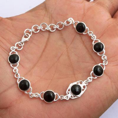 Silver Jewelry, Black Onyx Bracelet, Women Jewelry, 925 Sterling Silver, Handmade Jewelry, Fashion Jewelry