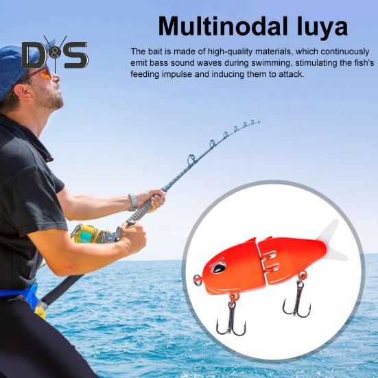 6CM/6.5G Multi-Jointed Fishing Lure with Hooks Realistic 2-Section Swimbait Plastic Artificial Bait Freshwater Saltwater Bass Trout Pike Fishing