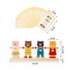 Wooden Early Learning Bear Dress Up Toy With Color Recognition For Kids Educational Game