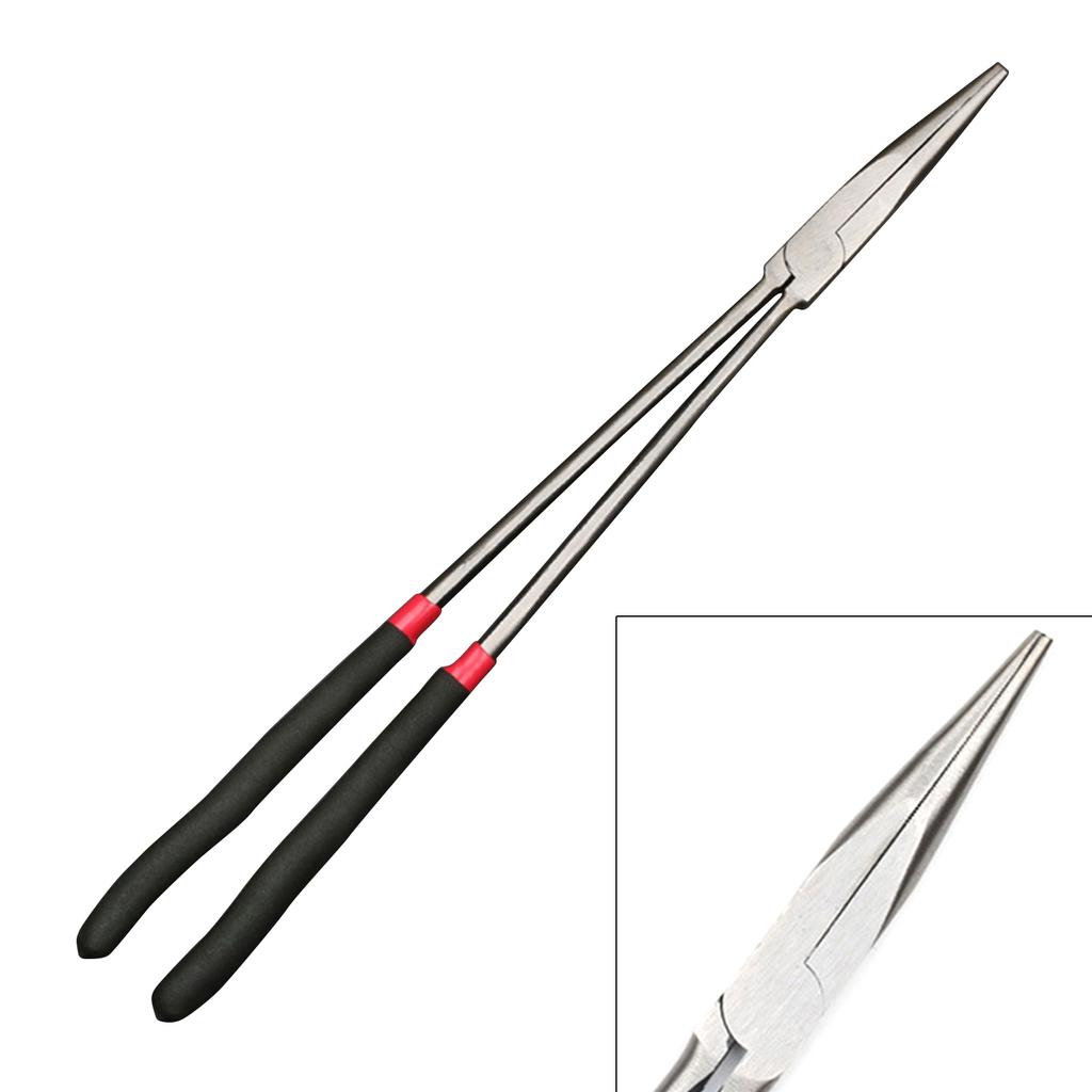 Kleště s extra dlouhou rukojetí a dlouhým nosem, 25/45° ohyb/rovný nos, 41 cm/16 palců