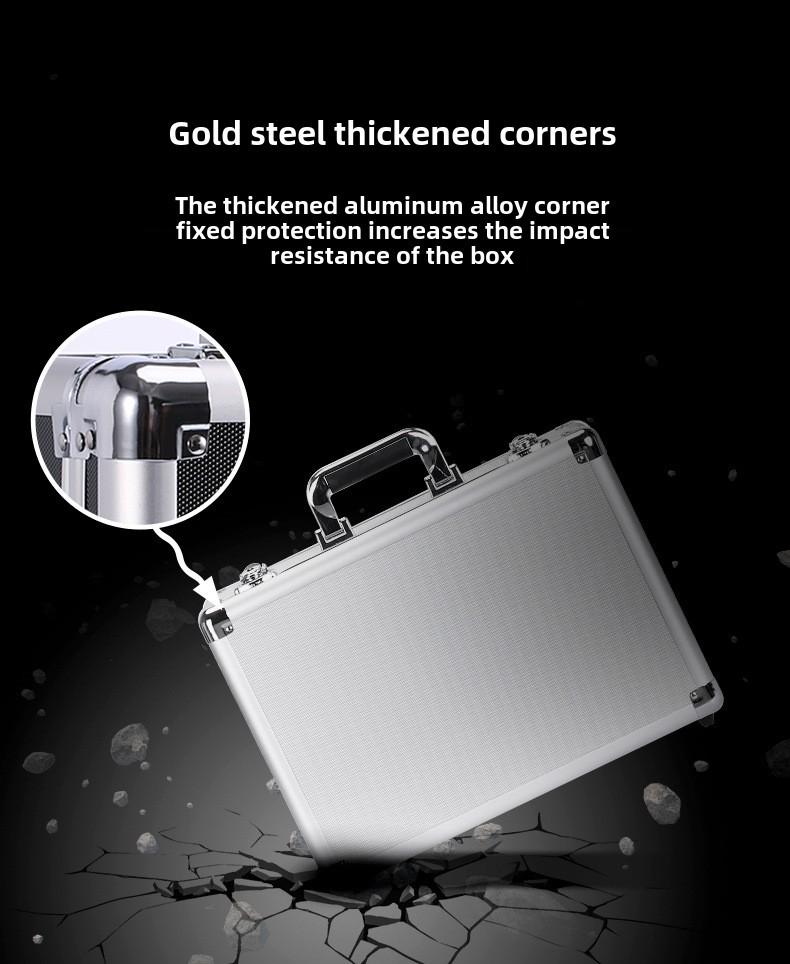 Portable Aluminum Alloy Toolbox for Electricians and Equipment Storage