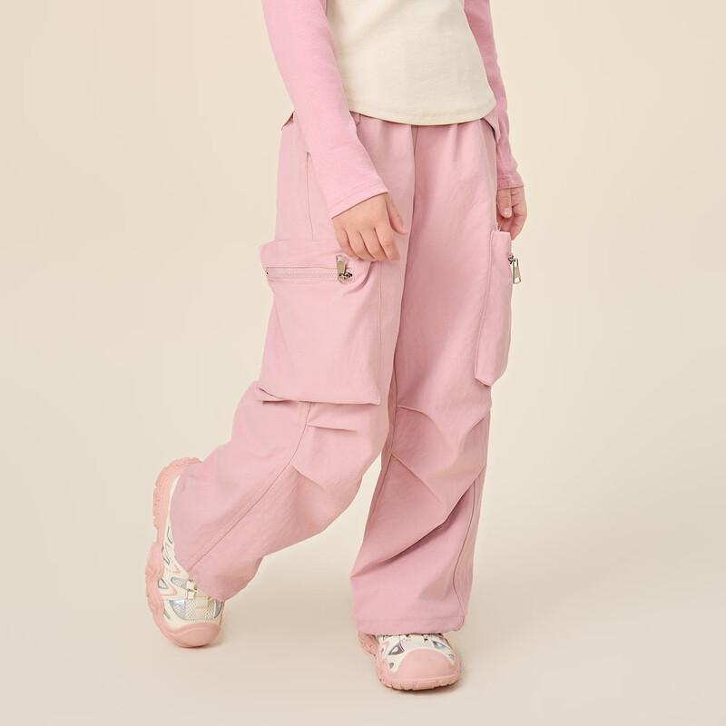 Montagut Girls' Korean-Style Loose Straight-Leg Cargo Pants