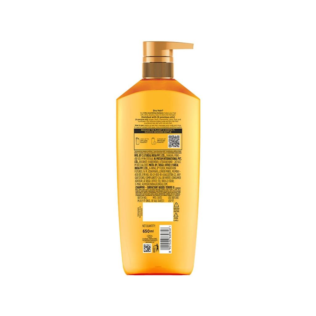 L'Oreal Paris Extraordinary Oil Nourishing Shampoo For Dry & Dull Hair, 650ml