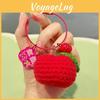 Charming Crochet Knitted Plush Keychain Decor Featuring Vibrant Floral Colors