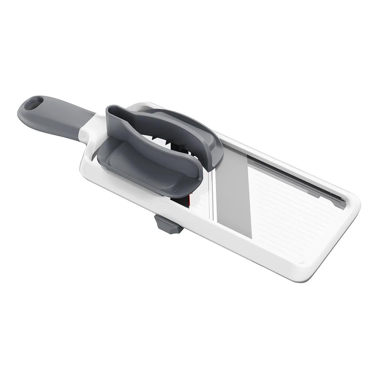 

Многофункциональная ручная овощерезка с регулируемым лезвием из нержавеющей стали для кухни, измельчитель овощей, картофеля, терка для моркови и сыра серый