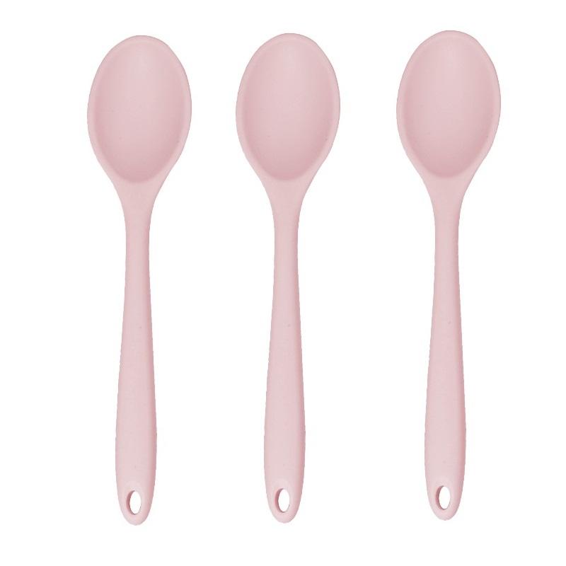 3pcs Silicone Spoon Mixing Soup Spoons Kitchen Mixing Ladle Cooking Utensils Kitchenware Tool for Stirring and Serving