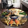 1pc Dragon Ball Z Goku Super Saiyan Round Carpet - Anime Cartoon Design Chair Mat, Non-Slip Rug for Office, Home Decor, Living Room