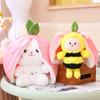 Strawberry Turned Into A Doll Plush Toy Children's Sleeping Pillow Children's Girl's Birthday Christmas Gift Rabbit Bee Doll