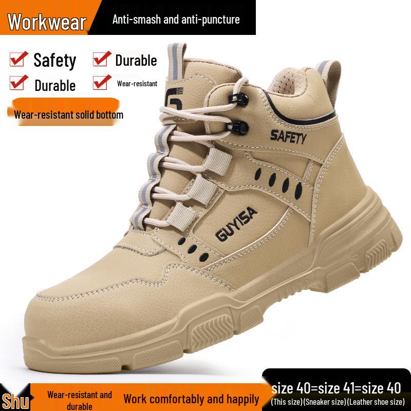 Men's Winter Protection Shoes: Anti-smash, Anti-puncture, Lightweight, Soft Sole, Wear-resistant, Anti-slip Safety Work Footwear.
