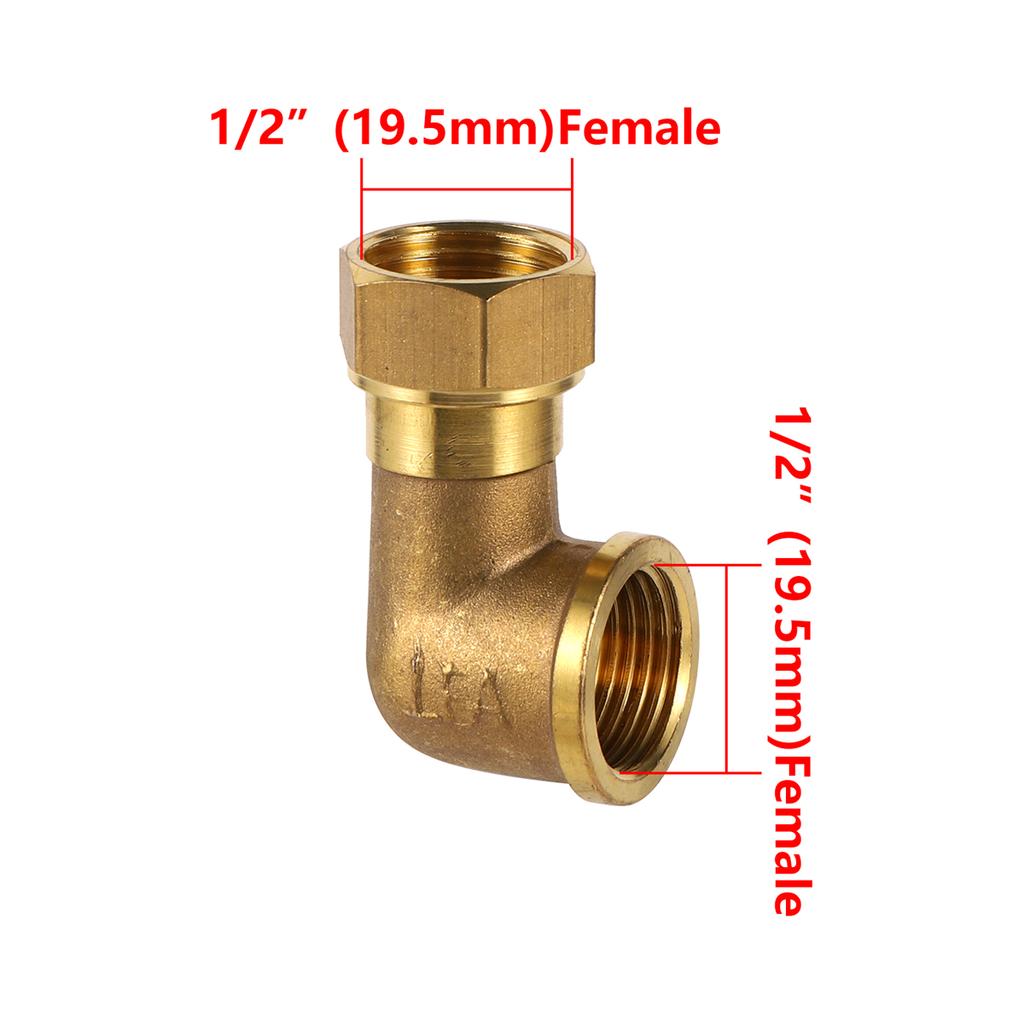 1/2" Außengewinde/Innengewinde Sechskant Messing Verbinder 304 Edelstahl T-Stück Winkel Gerade Adapter Gartenbewässerung Wasserhahn Kupplung