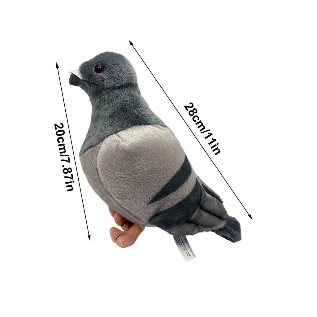 Pigeon Stuffed Animal 7.9 Inch Soft Cute Pigeon Plush Toy, Realistic Stuffed Bird Doll for Kids, Collectors, Car & Home Decor