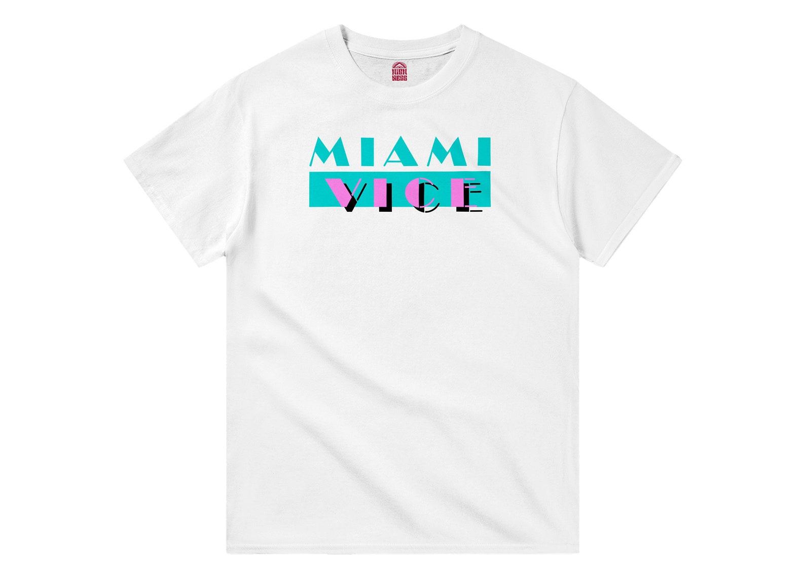 Miami Vice Retro Print T-Shirt, 80s TV Show M