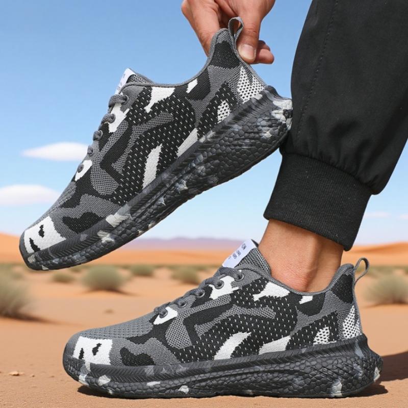 Camo Sports Sneakers Lightweight Comfort Eye Catching Pattern Running Hiking Shoe Urban Chic Breathable Stylish Camouflage Shoes