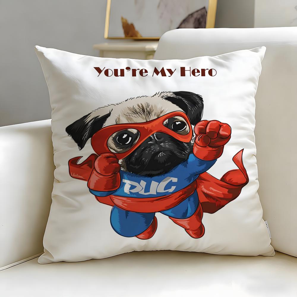 classic animal French Bulldog Cushion Cover Soft EasyWash Pillow Case Versatile for Couch Bed Travel and Office
