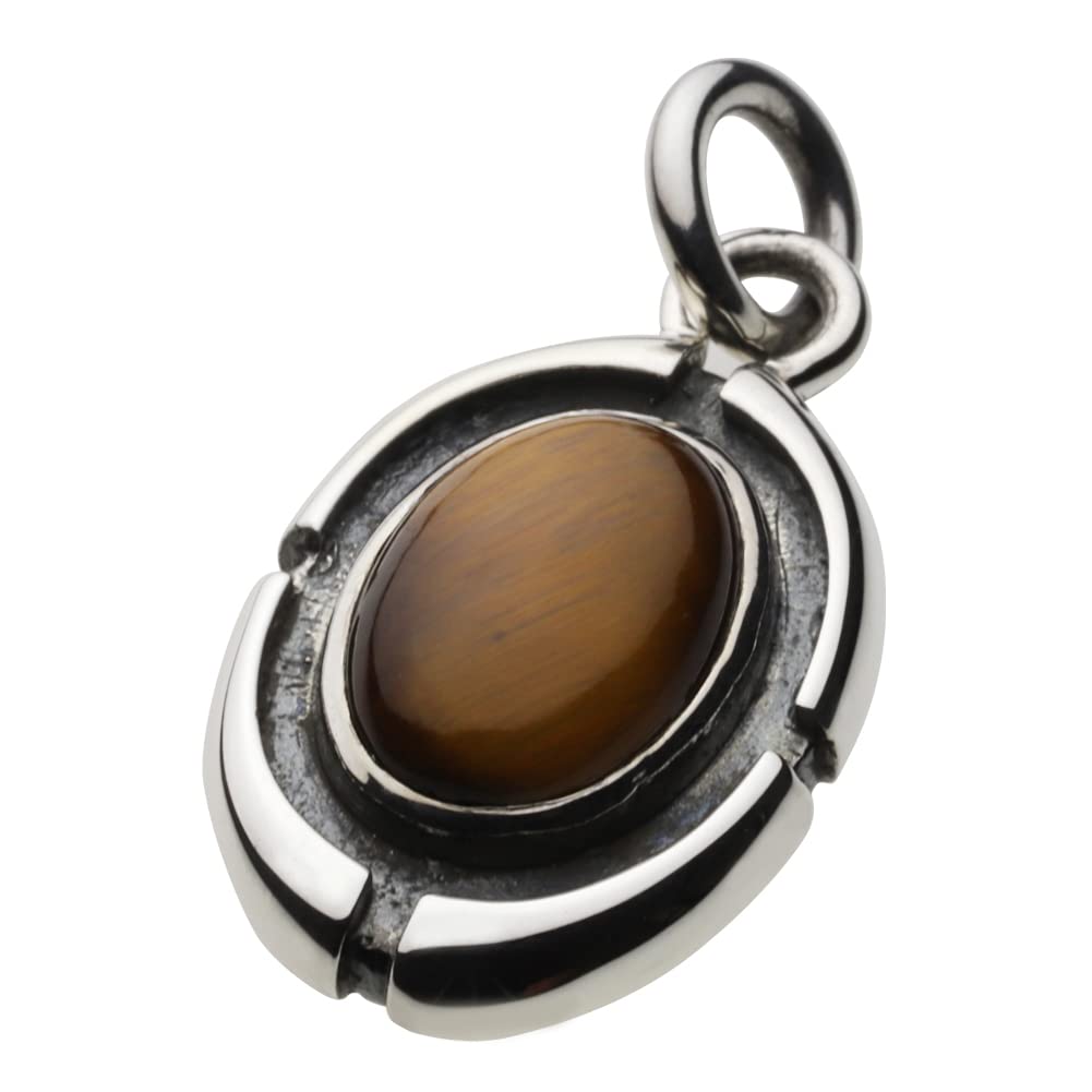 

Кулон из натурального камня тигровый глаз fp0125 [Figmart] [Серебряный аксессуар]