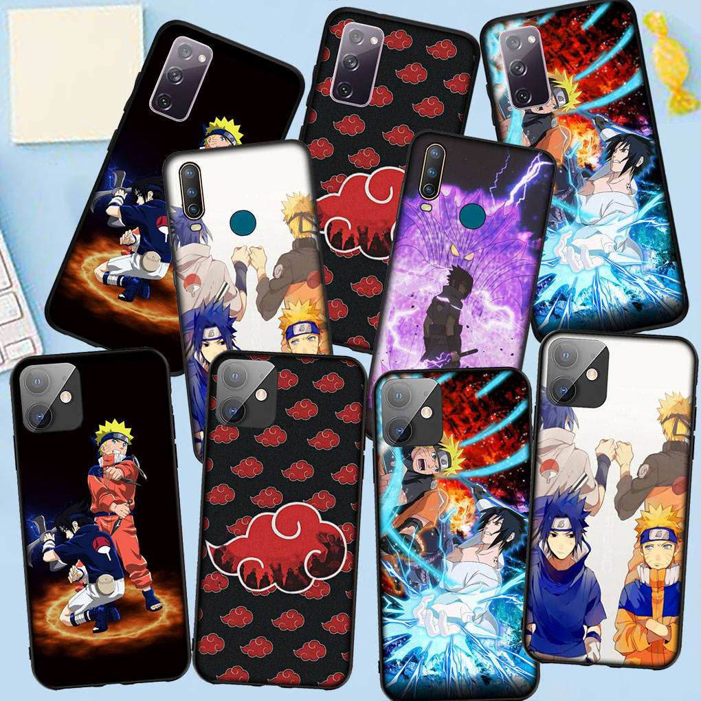 Phone Case for Samsung Galaxy S25 S24 S23 iPhone 16 15 Xiaomi Redmi Note 14 13 12 16E 8 X 11 Pro Max XR OPPO Moto Wallpaper Naruto Sasuke Anime Cover