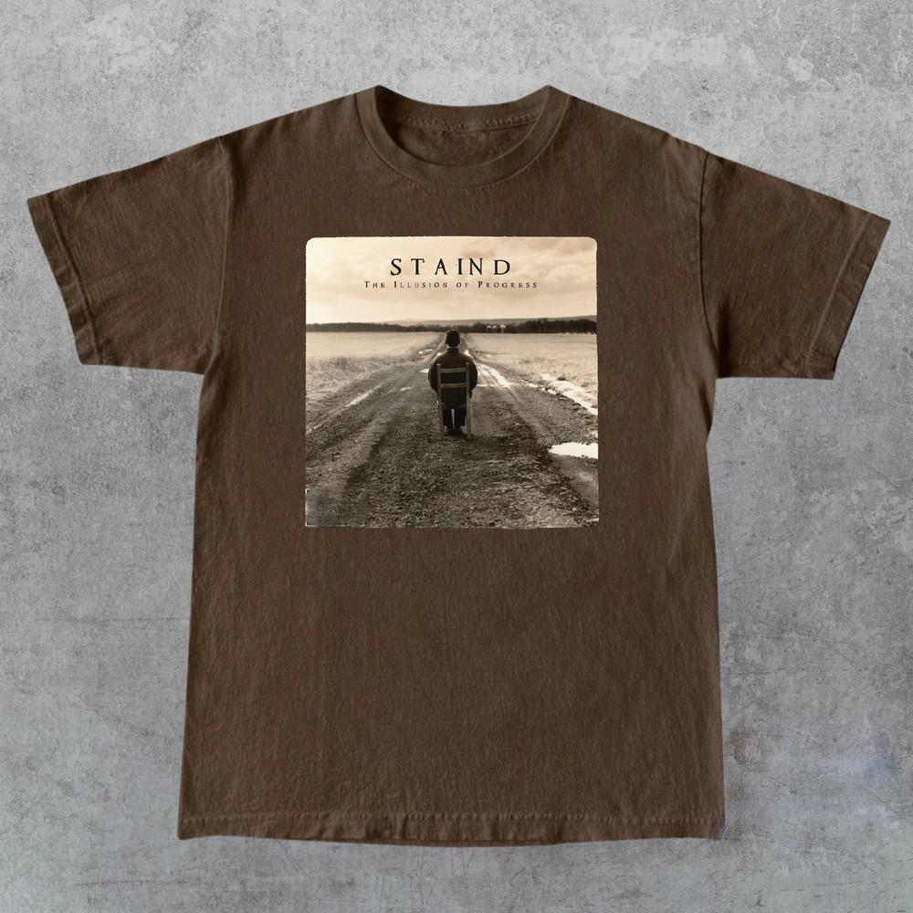 STAIND The Illusion of Progress Brown T Shirt All Size S-5Xl AR1468 Unisex T-Shirt XXXL