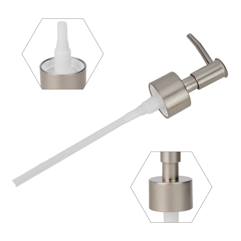 ABS Plastic Pump Head Tube Black Head Shower Silver
