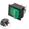 High Quality Green Rocker Switch with Waterproof Cover 4 Pins 16A 250V AC DPST Reliable for Various Machine Tools