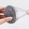 Stainless Steel with Hanging Rope, Non-Shedding Cleaning Ball for Kitchen Dishwashing