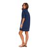 Women Spring Short Sleeve Turn-down Collar Dress Summer Casual Loose Above Knee Denim Dresses S-XL