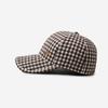 Unisex Plaid Wool Blend Baseball Cap Winter Warm Outdoor Sun Shade Hat