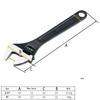 Mini 2.5/4 Inch Adjustable Spanner Open-End Wrench Tools Small Wrench Portable Key Tool Set Can Be Carried with You