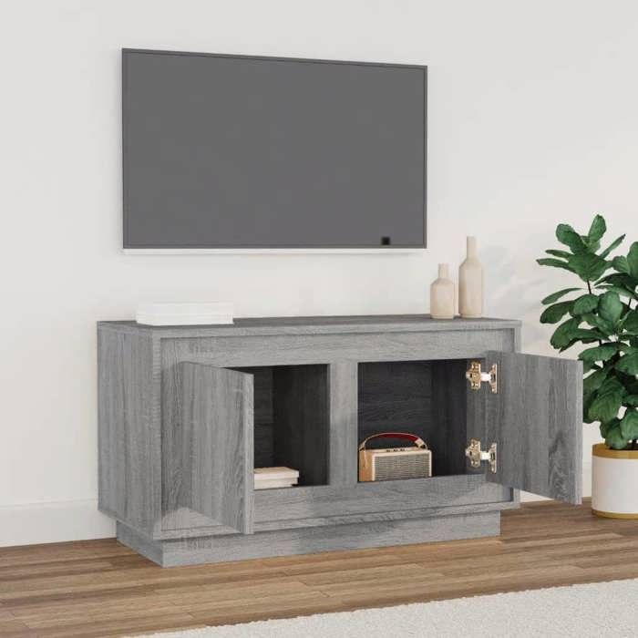 VidaXL Meuble TV sonoma gris 80x35x45 cm bois d'ingénierie 819858