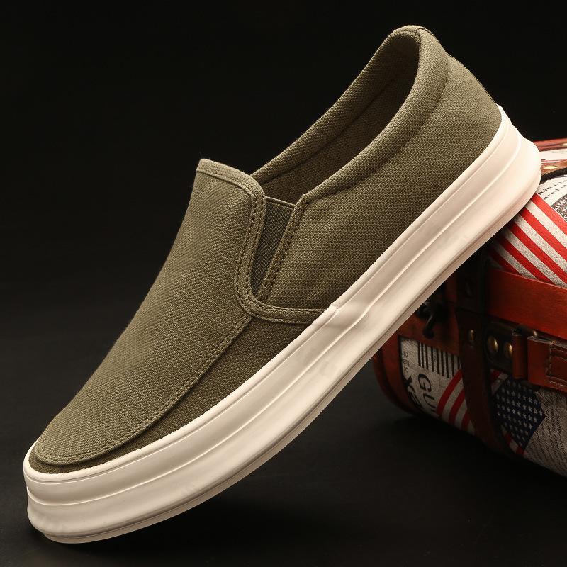 Fashion Autumn Men Casual Canvas Shoes 2025 New Breathable Soft Slip-On Leisure Men Loafer Sneakers Comfort Low-top Sneakers Footwear