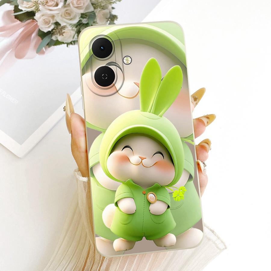 Pone Case for Tecno Spark Go 2 Case KM4 Cute Panda Lovely Rabbit Pattern Shell for Tecno Sparkgo2 GO 2 Len Proective Back Capa