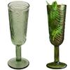 Champagne Glass, Wood Slice Pattern, Arbre Green Design