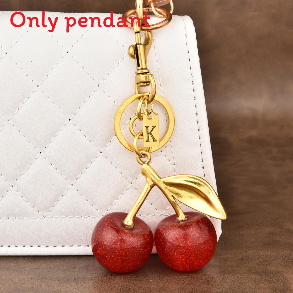 Cherry Keychain Pendant With Zinc Alloy Electroplated Finish For Fashion Accessories