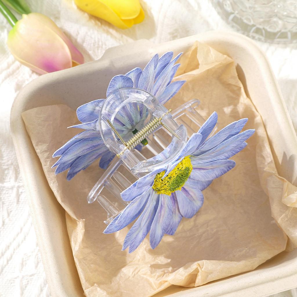 AWAYTR  Large Sunflower Flowers Hair Claw Hairpin Clips Headwear Women Girls Simulation Hair Clip Gripper Hair Accessories