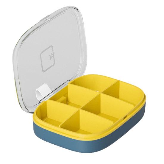 Portable 4/6 Compartments Pill Organizer Moisture-proof Medicine Storage Box