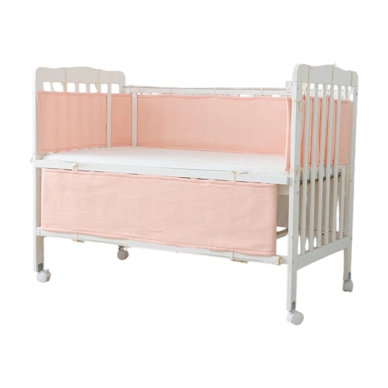 2 Piece/set User Friendly Baby Cot Rail Guard Elastic Cushioning Padding With Easy Setups For Infant Crib Protection