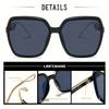Fashion Classic Oversize Sunglasses Women Square Glasses Driving Outdoor Gradient Travel Mirror Sunglasses Plastic Frame Uv400