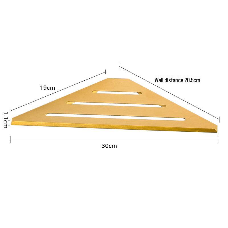 Trojúhelníková nerezová koupelnová nástěnná police