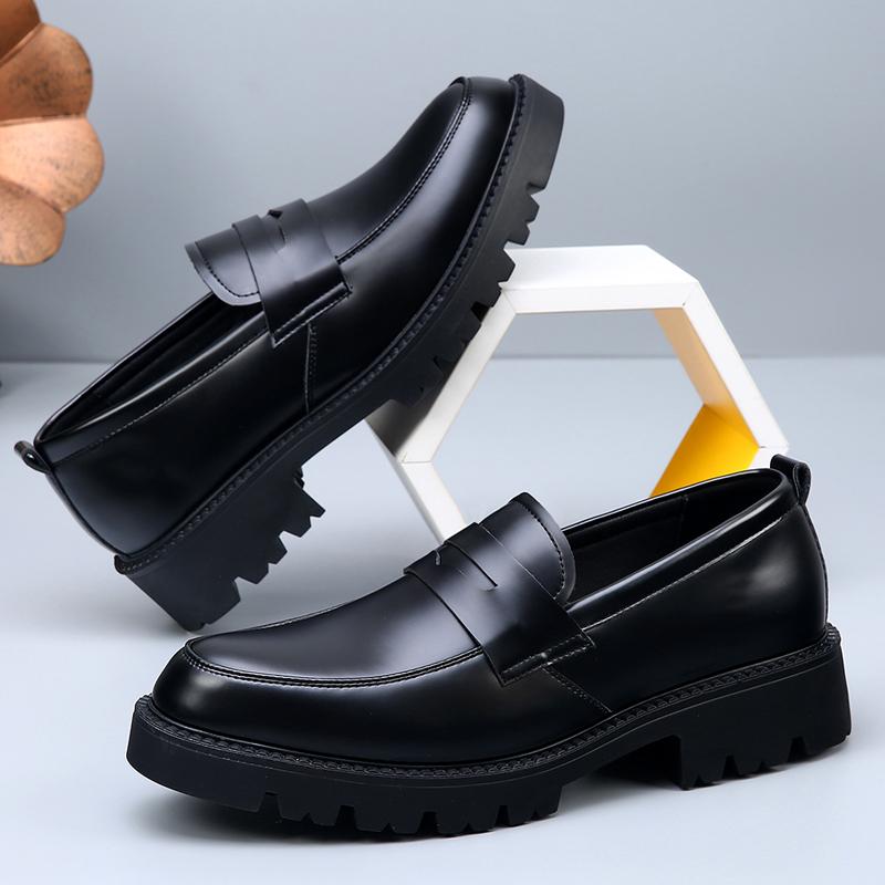Fashion New Soft Leather Breathable Loafers Men Luxury Brand Casual Flats British Style Youth Walking Shoes with Business Bean Shoes