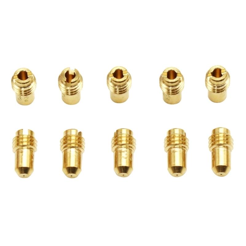 10pcs Motorcycle Replacement #30-52 Brass Carburetor for 1488 Dellorto PHBD MAMB UAUB PHBG M5Thread Idle Jet Dropshipping