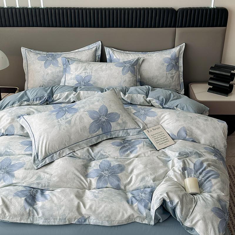 Colorful Flowers Duvet Cover Set Garden Style Quilt Cover 100% Cotton High Quality Queen King Size Bedding Set for Girls Woman